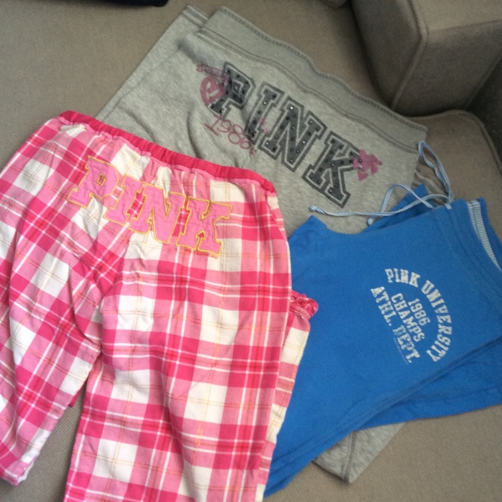 PINK Victoria’s Secret Lounge or PJ bottoms!